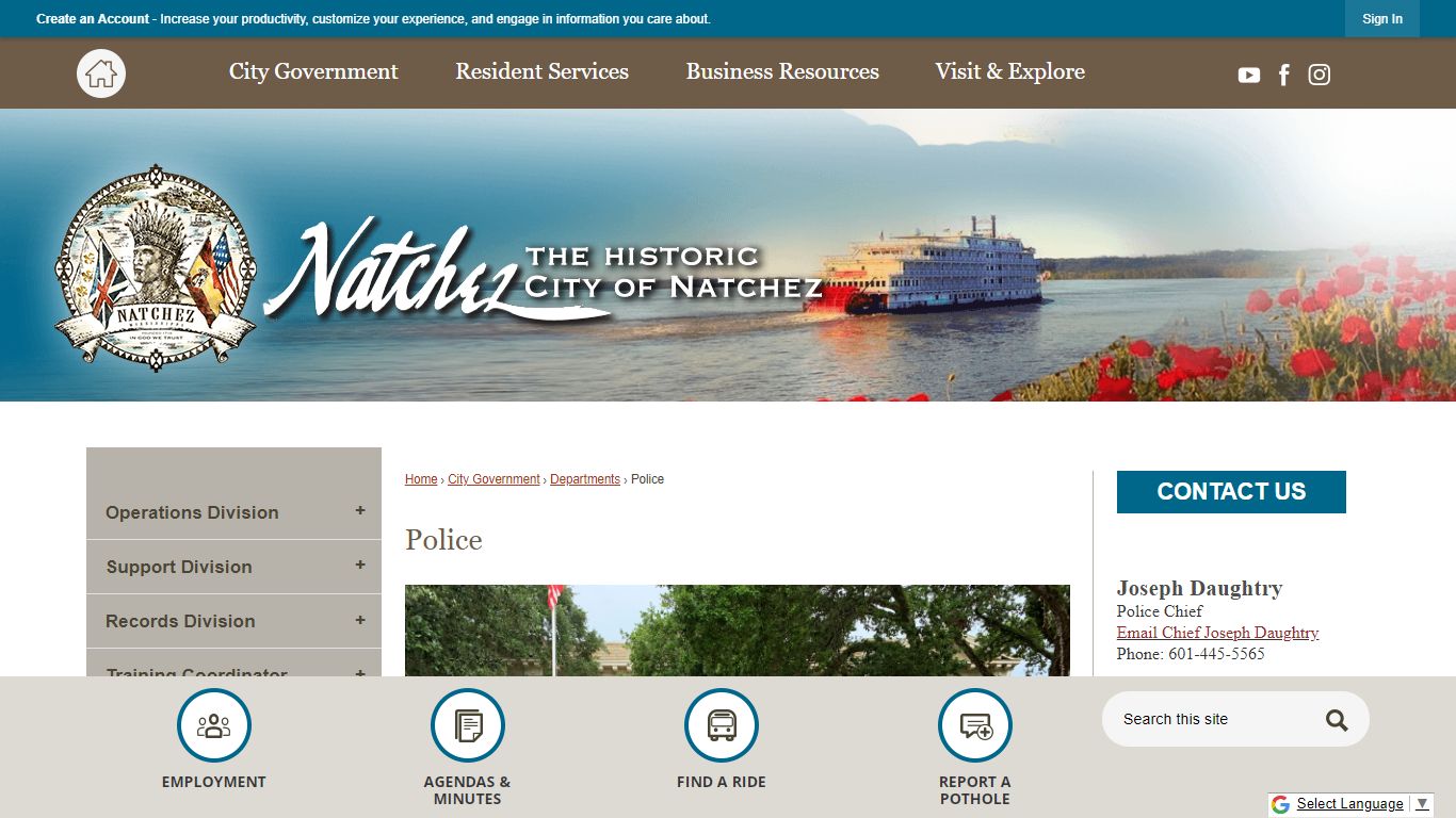 Police | Natchez, MS - Official Website